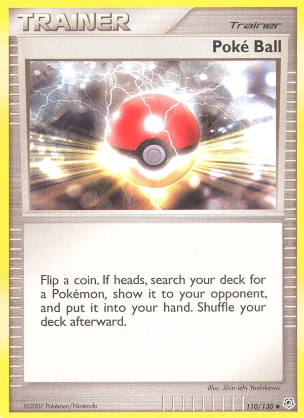 Carta Poké Ball, número 110/130 da coleção Diamante & Pérola