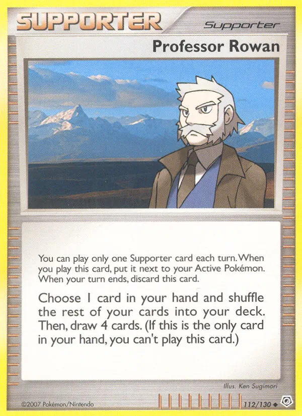 Carta Professor Rowan, número 112/130 da coleção Diamante & Pérola