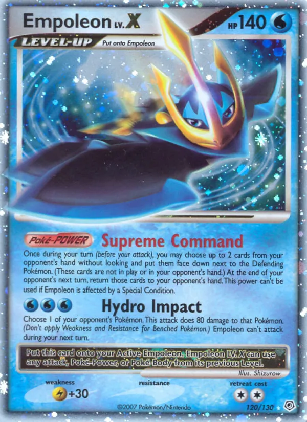 Carta Empoleon, número 120/130 da coleção Diamante & Pérola