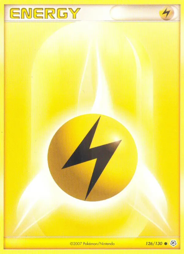 Carta Lightning Energy, número 126/130 da coleção Diamante & Pérola