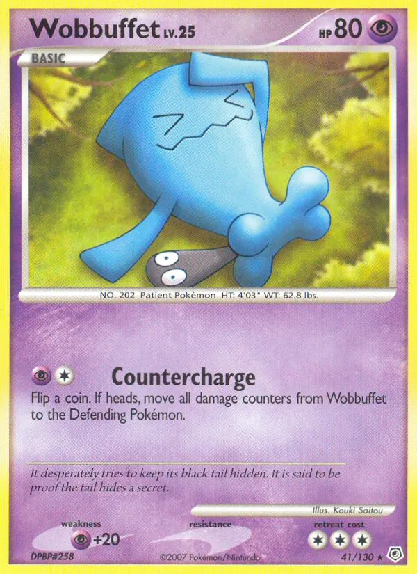 Carta Wobbuffet, número 41/130 da coleção Diamante & Pérola