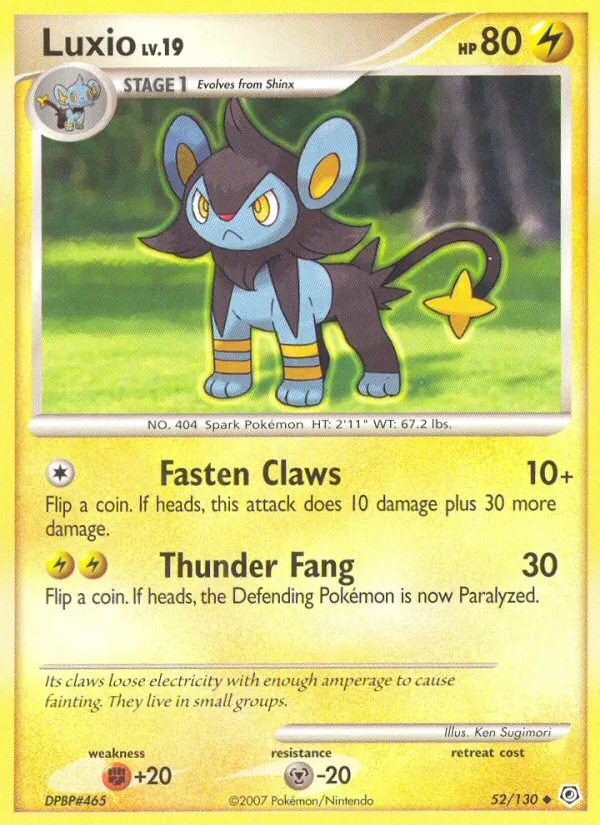 Carta Luxio, número 52/130 da coleção Diamante & Pérola