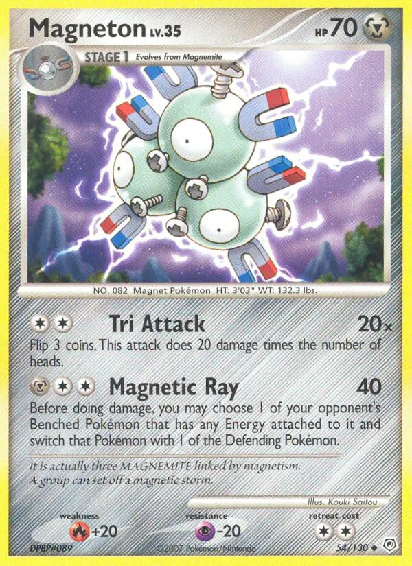 Carta Magneton, número 54/130 da coleção Diamante & Pérola