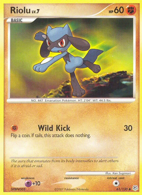 Carta Riolu, número 61/130 da coleção Diamante & Pérola