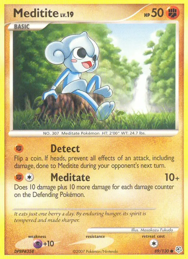 Carta Meditite, número 89/130 da coleção Diamante & Pérola