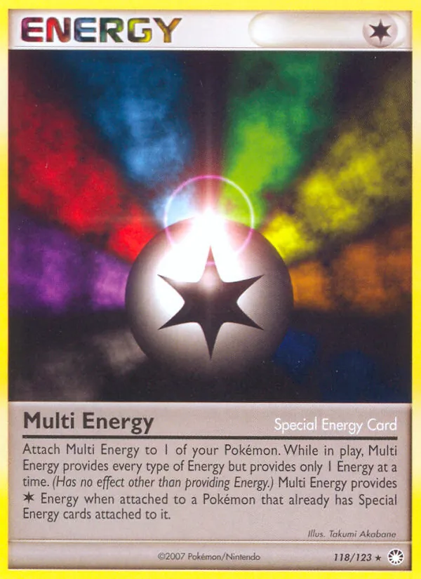 Carta Multi Energy, número 118/123 da coleção Tesouros Misteriosos