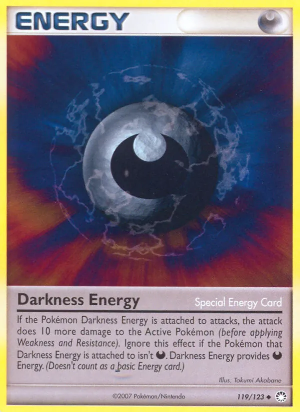 Carta Darkness Energy, número 119/123 da coleção Tesouros Misteriosos