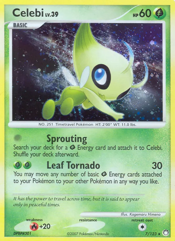 Carta Celebi, número 7/123 da coleção Tesouros Misteriosos