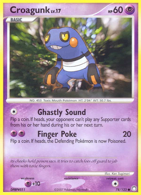 Carta Croagunk, número 78/123 da coleção Tesouros Misteriosos