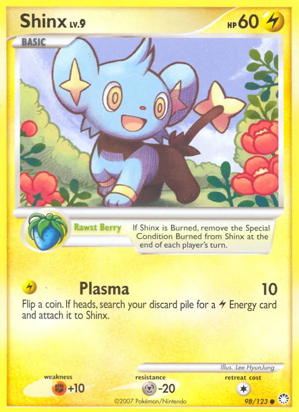 Carta Shinx, número 98/123 da coleção Tesouros Misteriosos