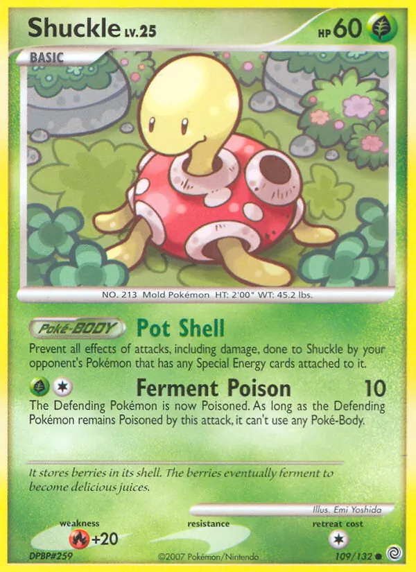 Carta Shuckle, número 109/132 da coleção Maravilhas Secretas