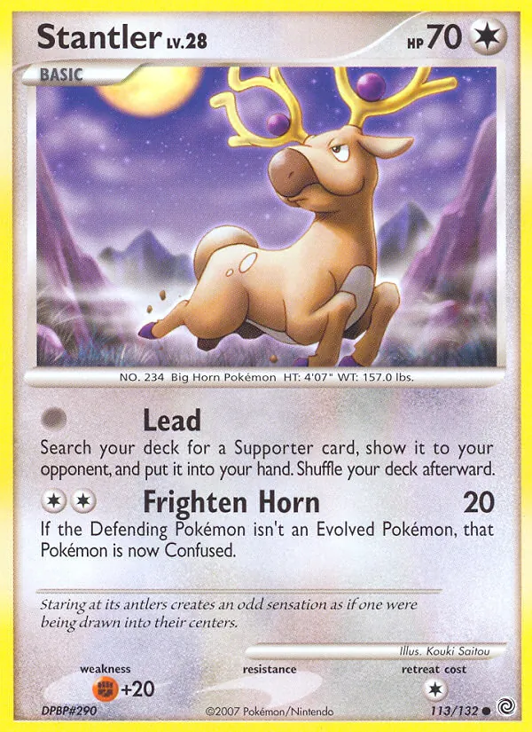 Carta Stantler, número 113/132 da coleção Maravilhas Secretas