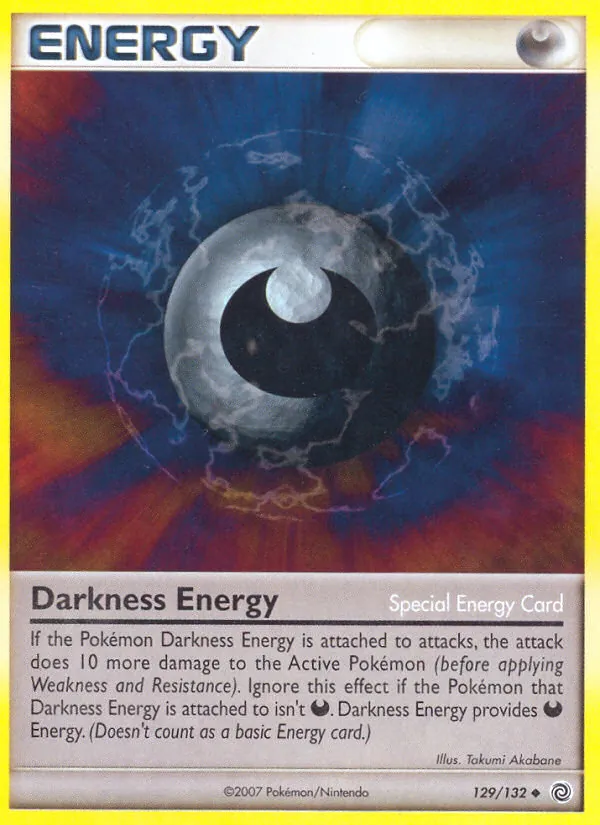 Carta Darkness Energy, número 129/132 da coleção Maravilhas Secretas