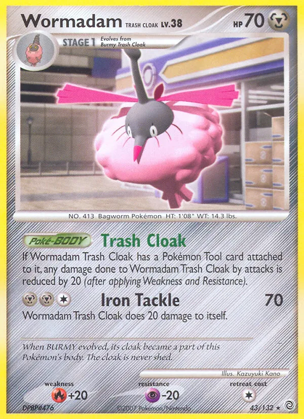 Carta Wormadam Trash Cloak, número 43/132 da coleção Maravilhas Secretas