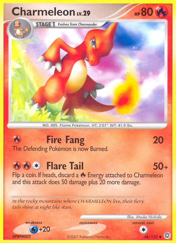 Carta Charmeleon, número 46/132 da coleção Maravilhas Secretas