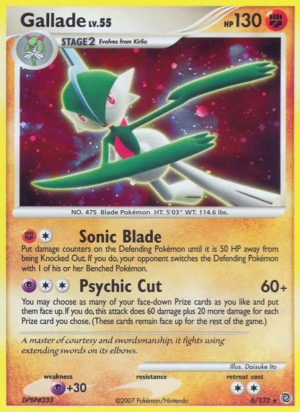 Carta Gallade, número 6/132 da coleção Maravilhas Secretas