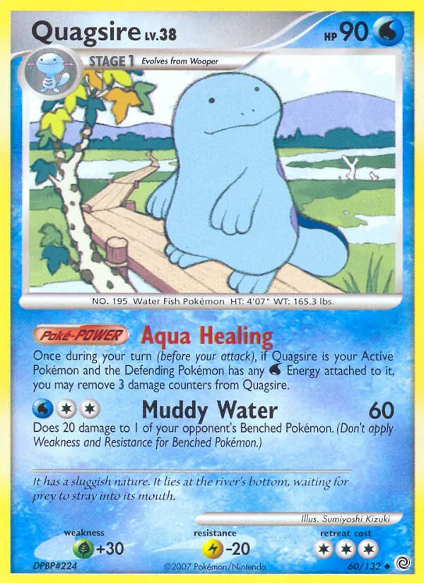 Carta Quagsire, número 60/132 da coleção Maravilhas Secretas