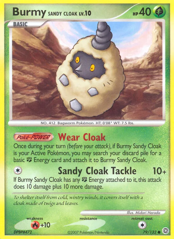 Carta Burmy Sandy Cloak, número 79/132 da coleção Maravilhas Secretas