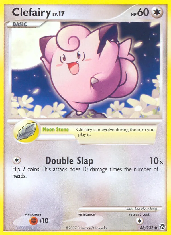 Carta Clefairy, número 83/132 da coleção Maravilhas Secretas