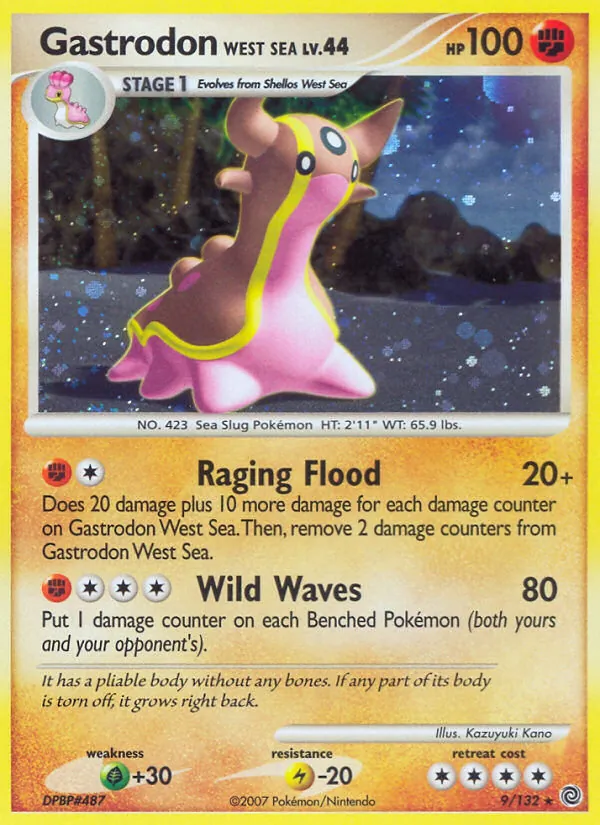 Carta Gastrodon West Sea, número 9/132 da coleção Maravilhas Secretas