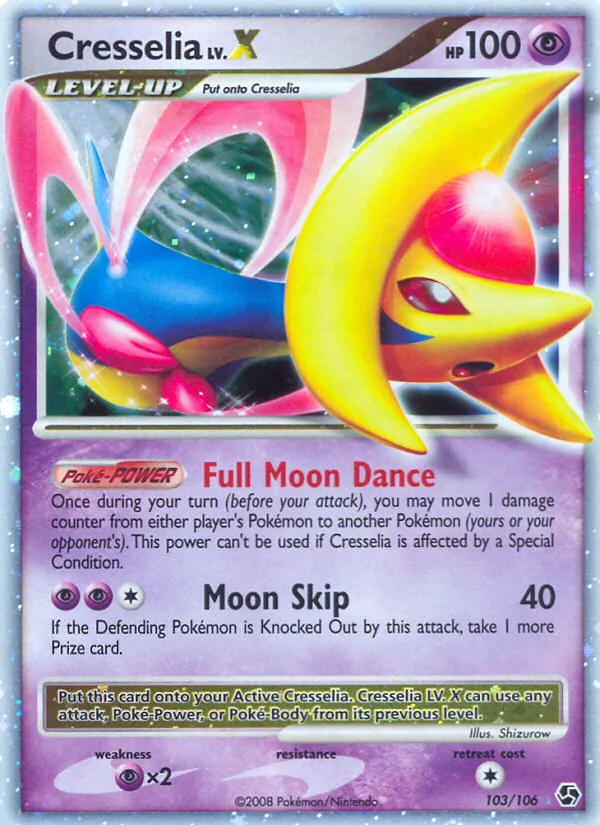 Carta Cresselia, número 103/106 da coleção Great Encounters