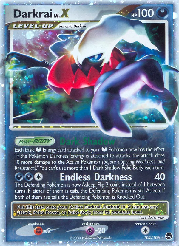 Carta Darkrai, número 104/106 da coleção Great Encounters
