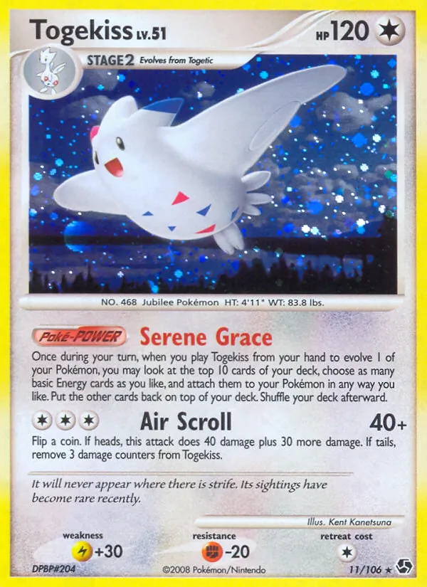Carta Togekiss, número 11/106 da coleção Great Encounters