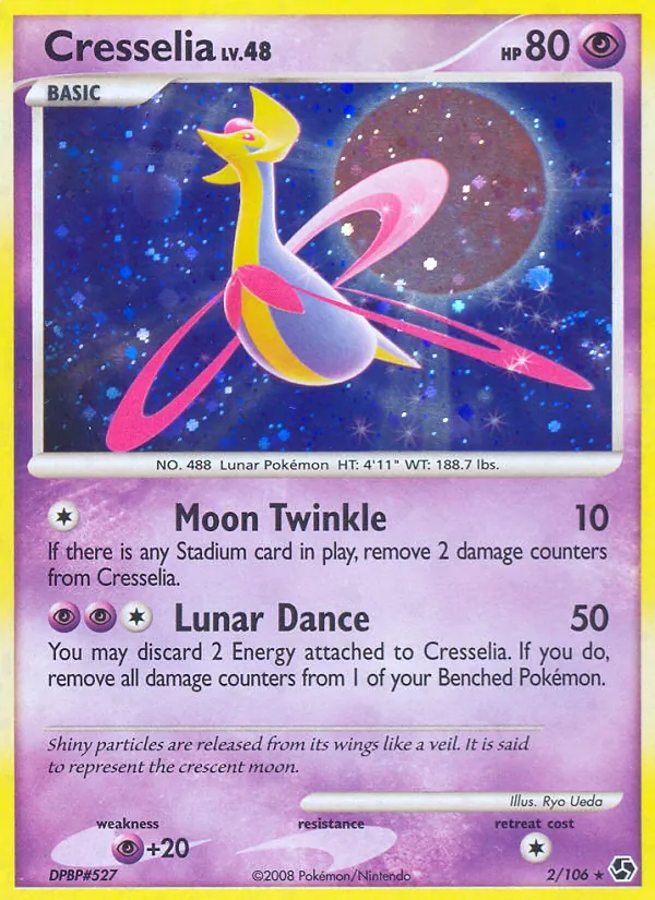 Carta Cresselia, número 2/106 da coleção Great Encounters