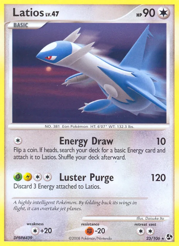 Carta Latios, número 23/106 da coleção Great Encounters