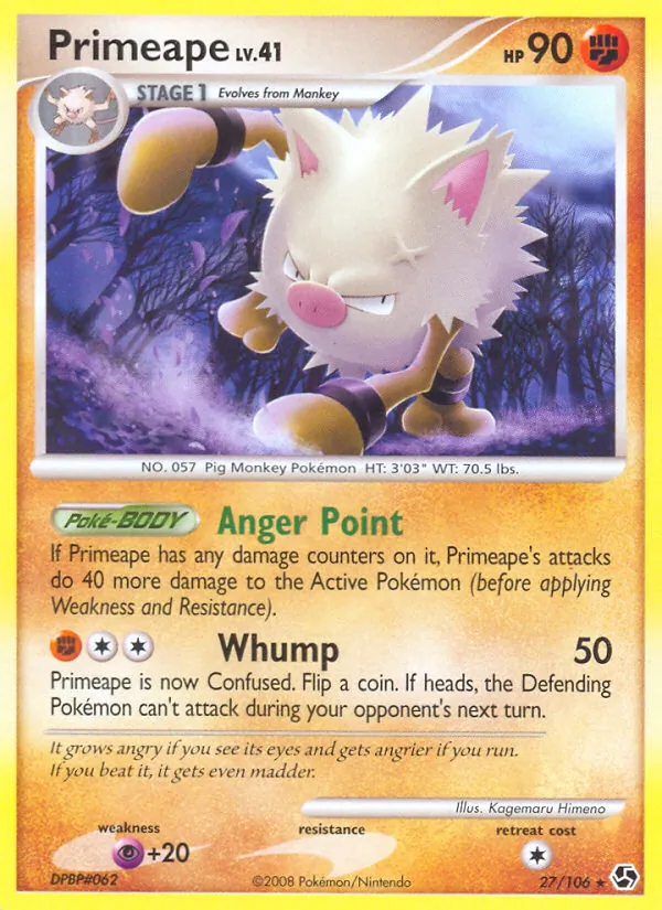 Carta Primeape, número 27/106 da coleção Great Encounters