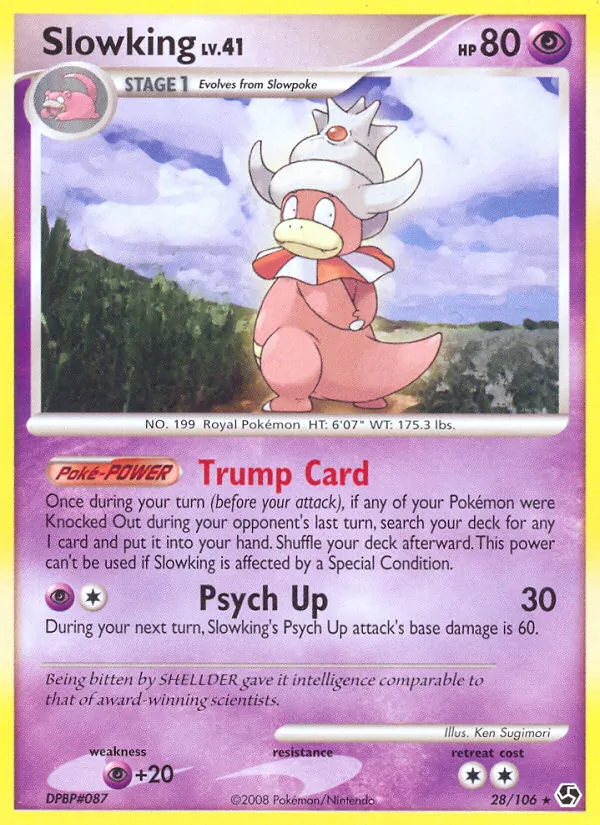 Carta Slowking, número 28/106 da coleção Great Encounters