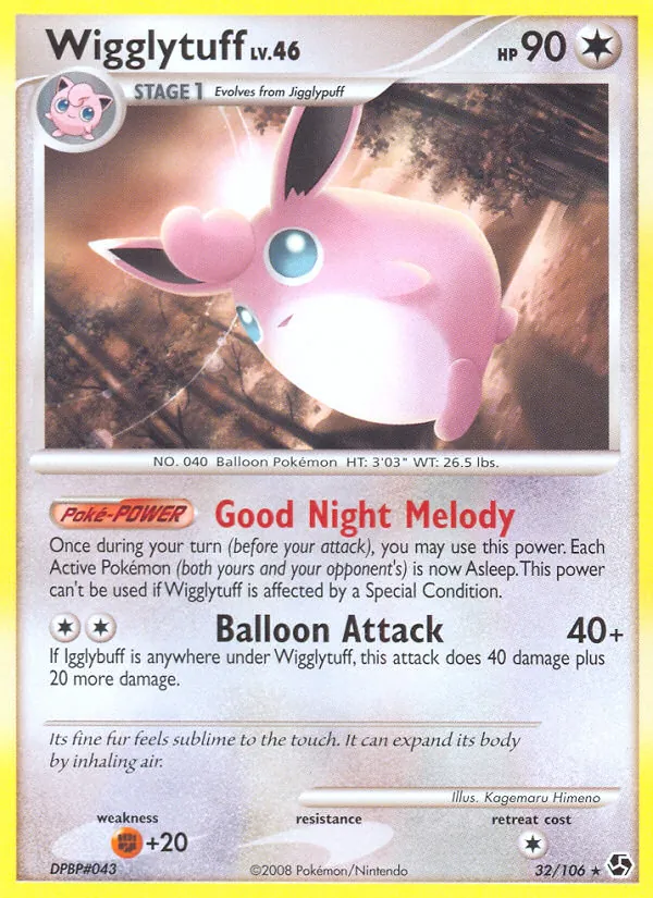 Carta Wigglytuff, número 32/106 da coleção Great Encounters