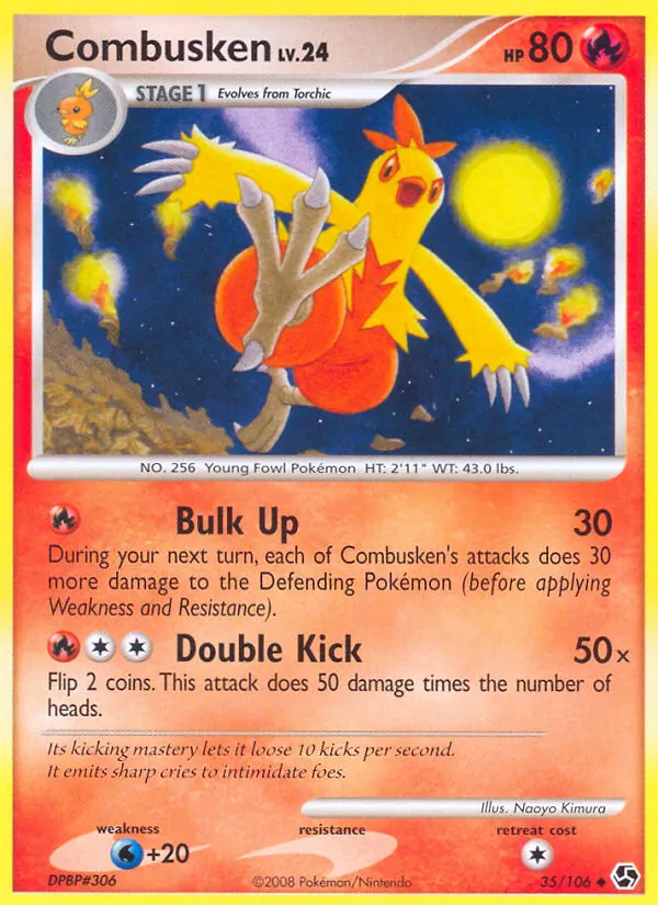 Carta Combusken, número 35/106 da coleção Great Encounters