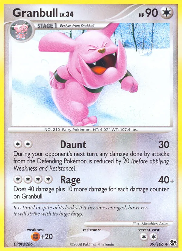 Carta Granbull, número 39/106 da coleção Great Encounters