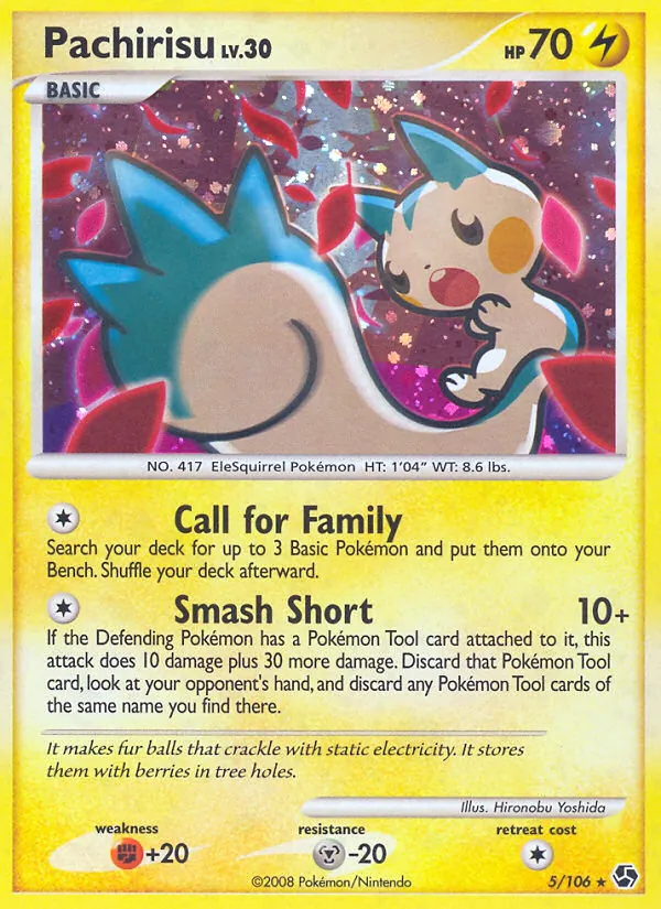 Carta Pachirisu, número 5/106 da coleção Great Encounters