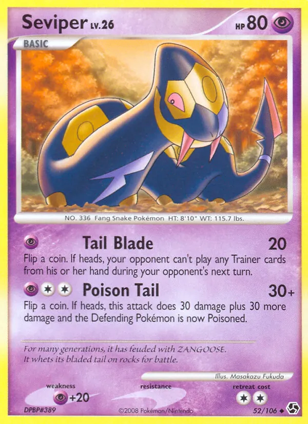 Carta Seviper, número 52/106 da coleção Great Encounters
