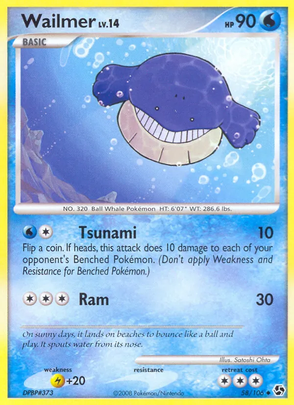 Carta Wailmer, número 58/106 da coleção Great Encounters