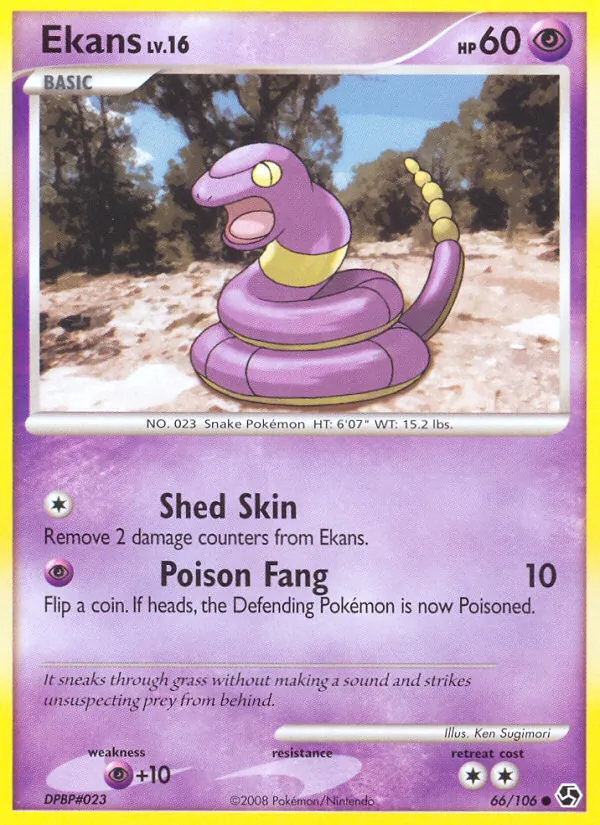 Carta Ekans, número 66/106 da coleção Great Encounters