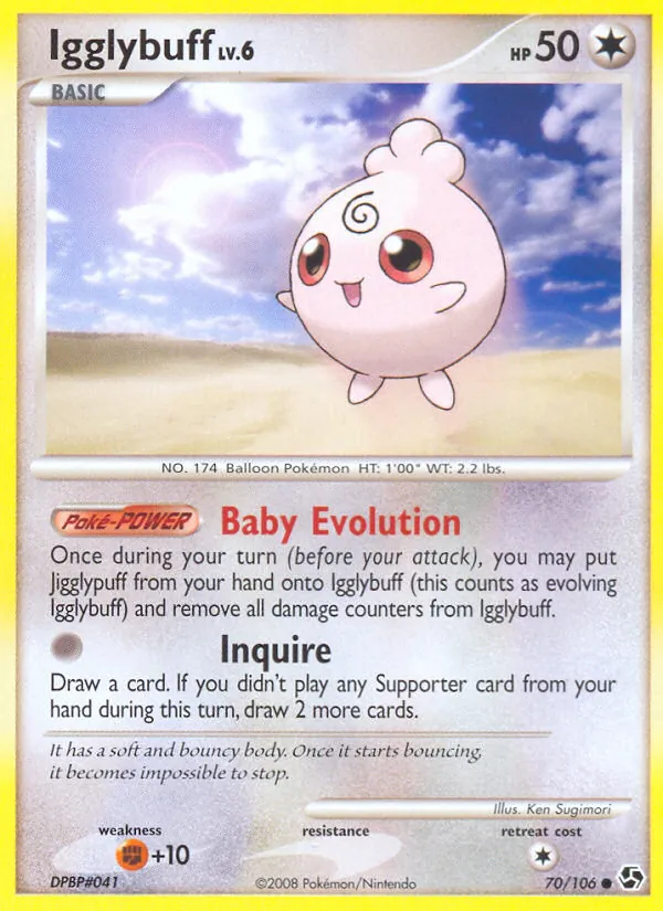 Carta Igglybuff, número 70/106 da coleção Great Encounters
