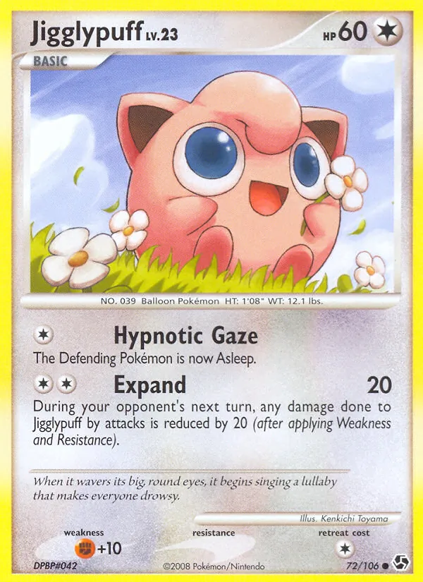 Carta Jigglypuff, número 72/106 da coleção Great Encounters