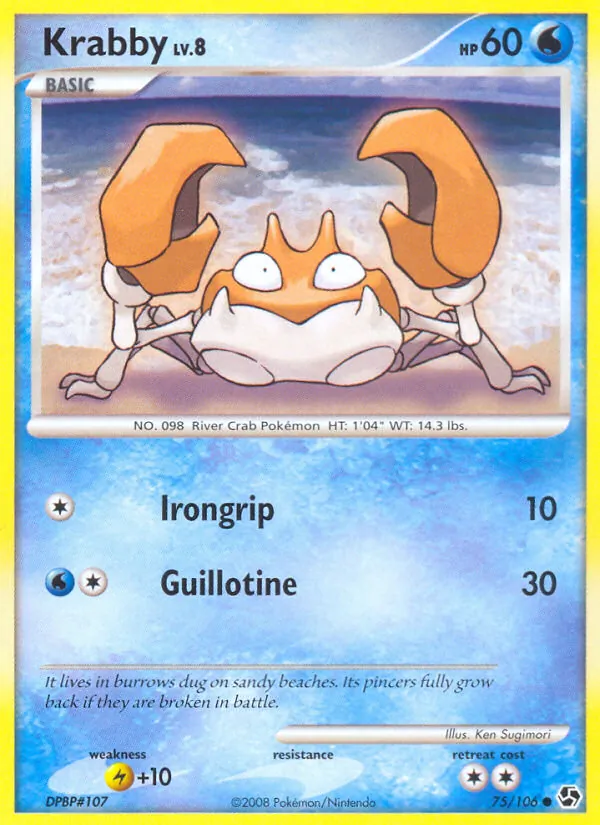 Carta Krabby, número 75/106 da coleção Great Encounters