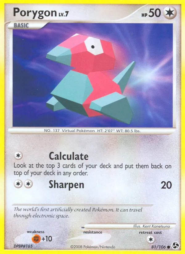 Carta Porygon, número 81/106 da coleção Great Encounters