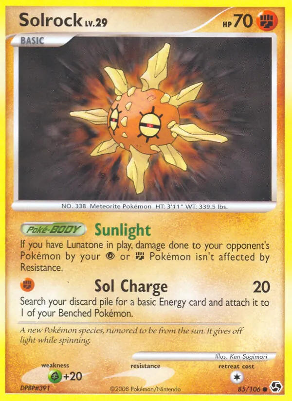 Carta Solrock, número 85/106 da coleção Great Encounters