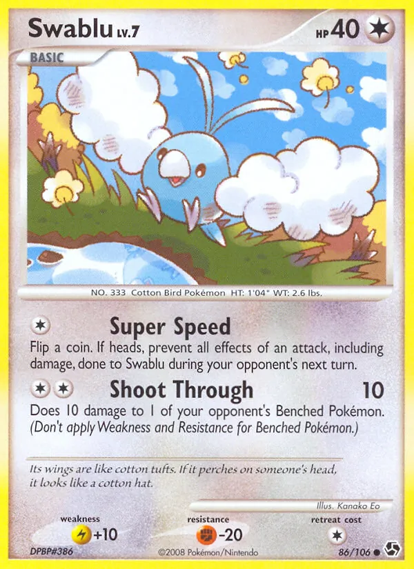 Carta Swablu, número 86/106 da coleção Great Encounters