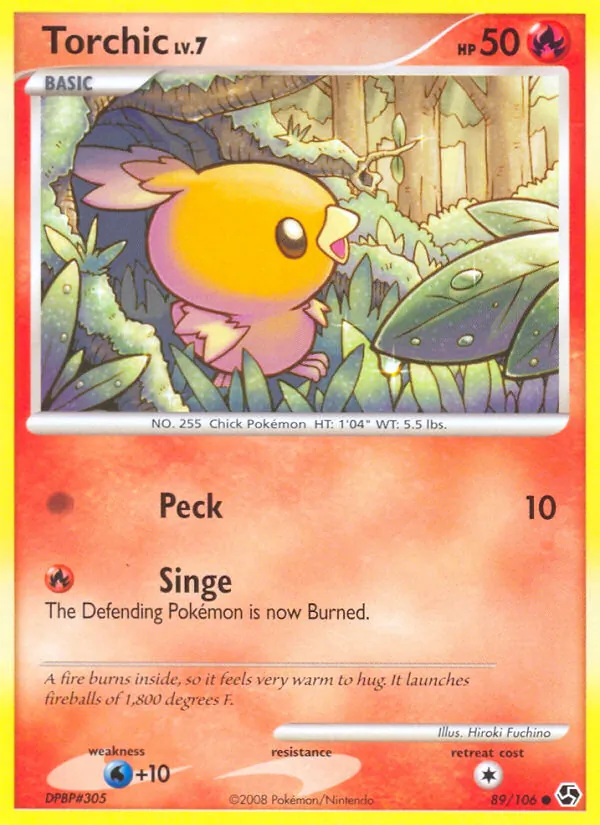 Carta Torchic, número 89/106 da coleção Great Encounters
