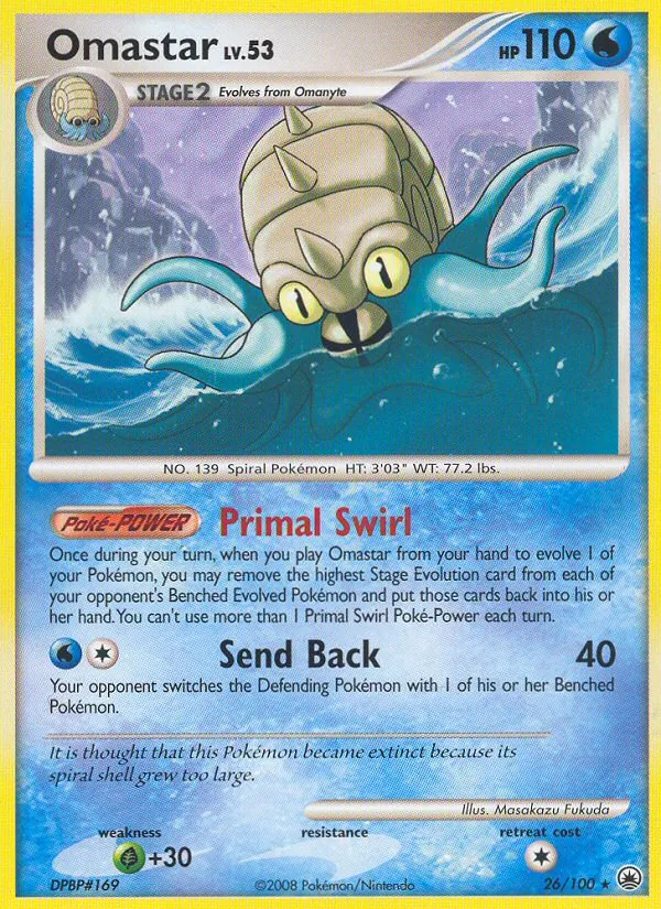 Carta Omastar, número 26/100 da coleção Majestic Dawn
