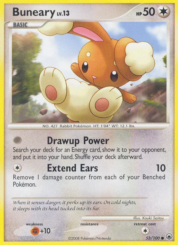 Carta Buneary, número 53/100 da coleção Majestic Dawn