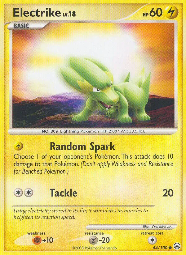 Carta Electrike, número 64/100 da coleção Majestic Dawn