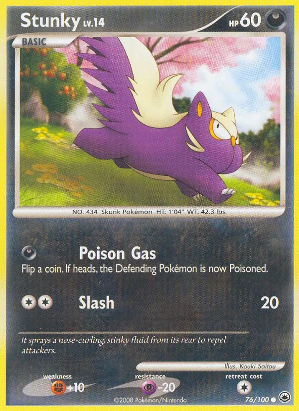 Carta Stunky, número 76/100 da coleção Majestic Dawn