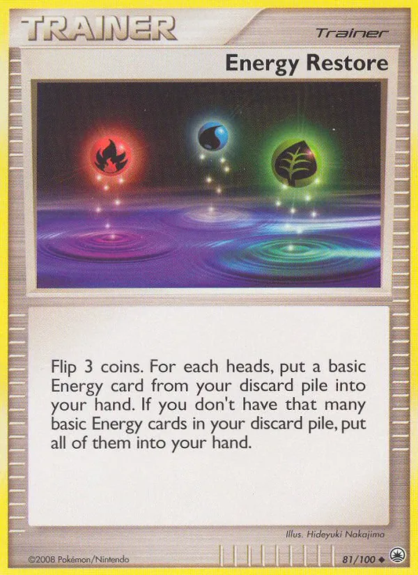 Carta Energy Restore, número 81/100 da coleção Majestic Dawn